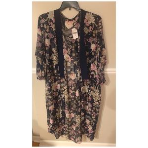 Fashion nova NWT long floral kimono size 1x